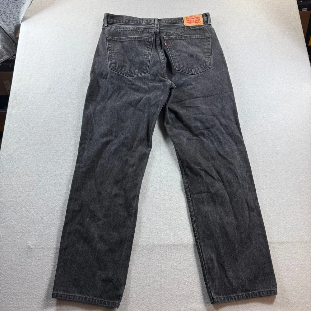 Levi's 550 Jeans Men 36x34 (Fit 36x31) Black Relaxed Fit Tapered Leg Denim